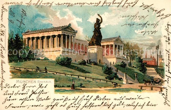 Muenchen Bayern Bavaria K?nstlerkarte