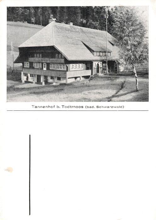 Todtmoos Schwarzwald BW Tannenhof