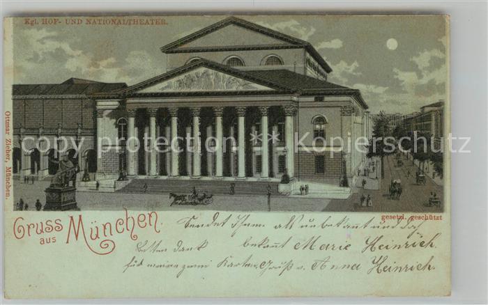 Muenchen Bayern K?nigliches Hof und Nationaltheater