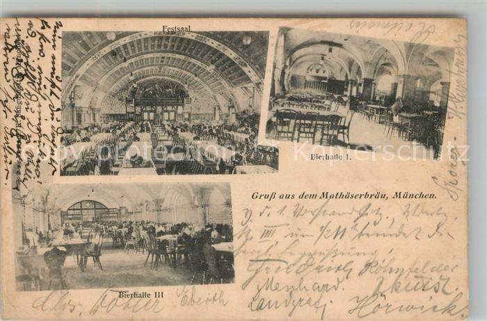 Muenchen Bayern Math?serbr?u Bierhalle I und III Festsaal