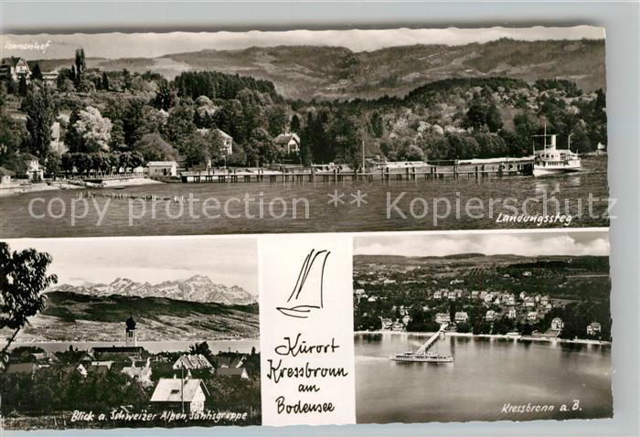 Kressbronn Bodensee Landungssteg Panorama Schweizer Alpen S?ntisgruppe
