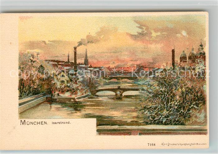 Muenchen Bayern Isarstra?e K?nstlerkarte