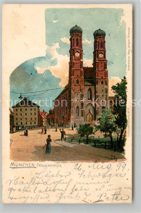 Muenchen Bayern Frauenkirche K?nstlerkarte