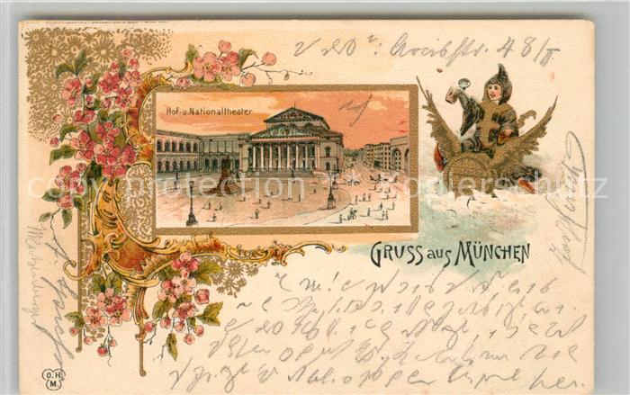 Muenchen Bayern Hof und Nationaltheater