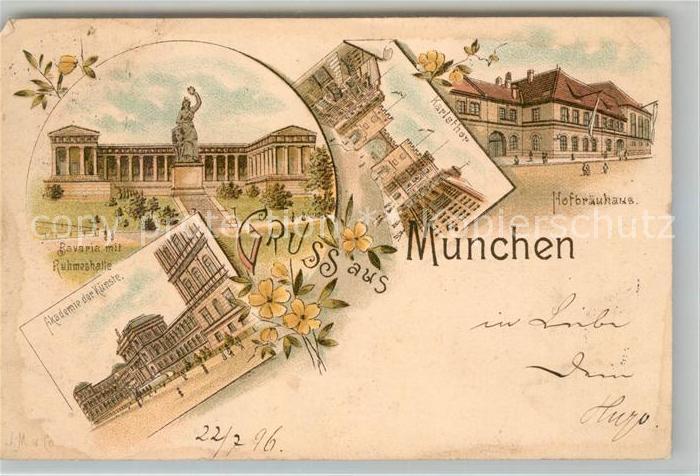 Muenchen Bayern Hofbr?uhaus Ruhmeshalle Bavaria Akademie der K?nste