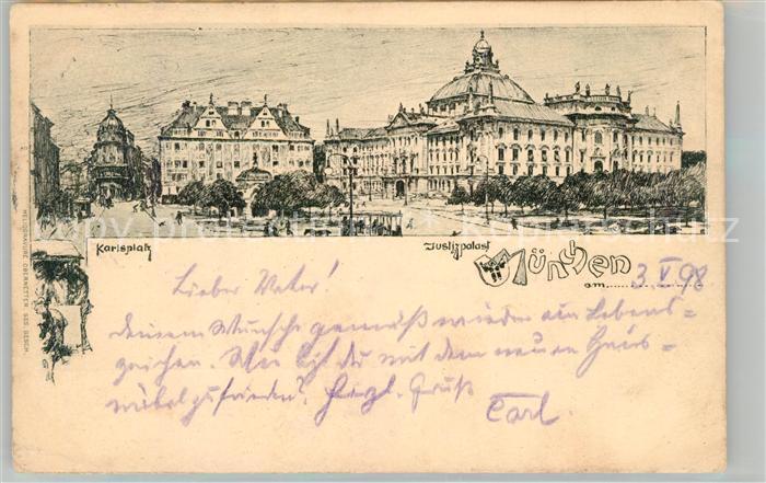 Muenchen Bayern Justizpalast Karlsplatz