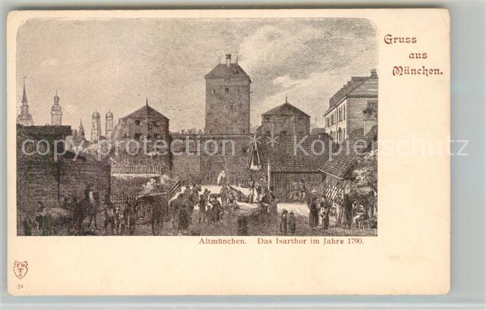 Muenchen Bayern Altm?nchen Isartor 1790