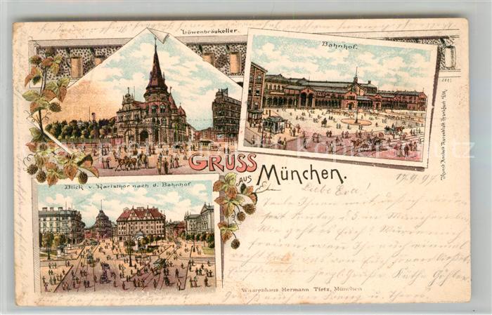 Muenchen Bayern L?wenbr?ukeller Bahnhof Karlstor