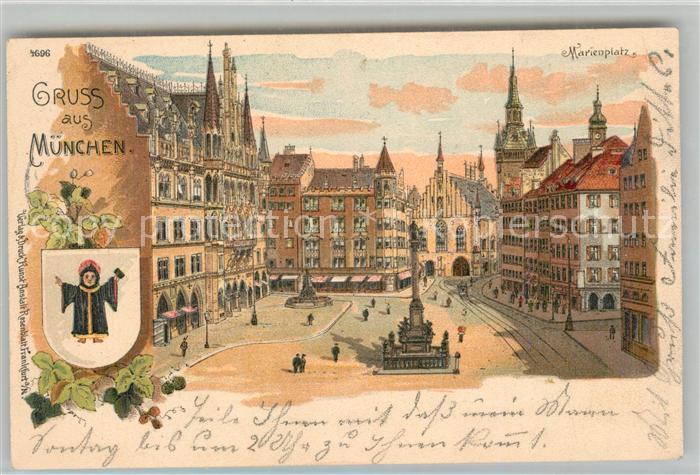 Muenchen Bayern Marienplatz Stadtwappen