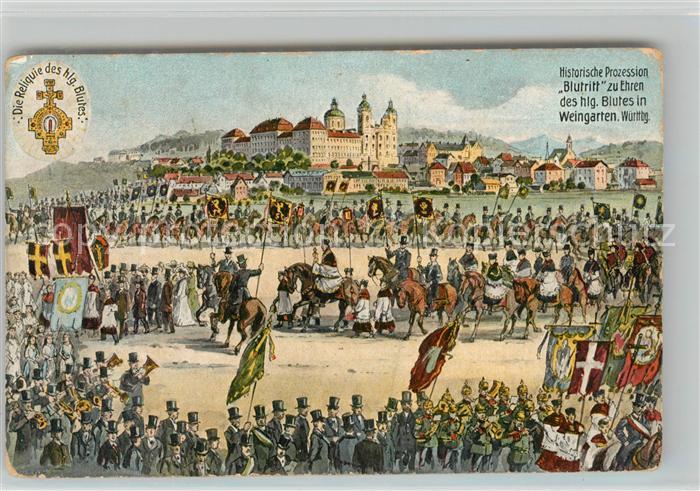 Weingarten Wuerttemberg Prozession Blutritt Kloster Reliquie des heiligen Blutes
