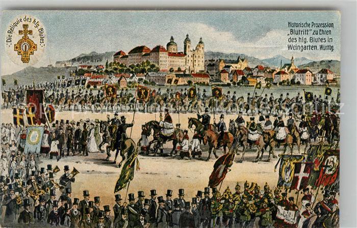 Weingarten Wuerttemberg Prozession Blutritt Reliquie heiliges Blut Kloster