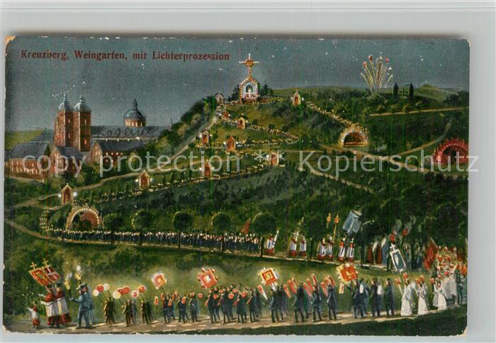 Weingarten Wuerttemberg Kreuzberg Lichterprozession