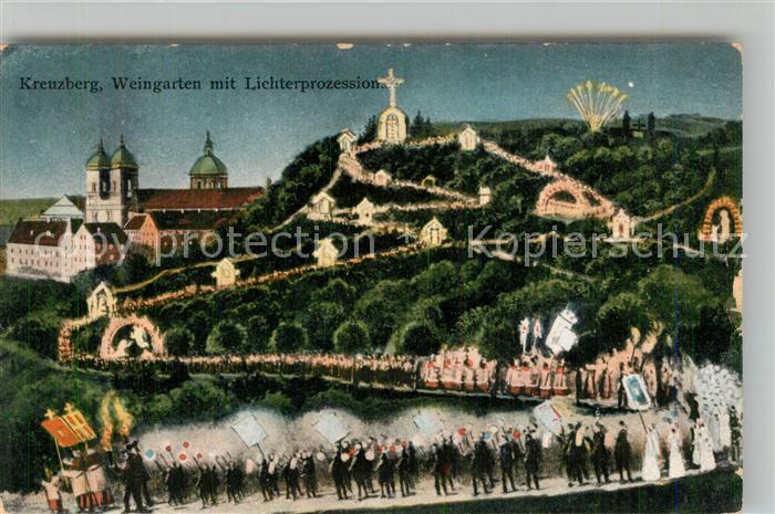 Weingarten Wuerttemberg Kreuzberg Lichterprozession