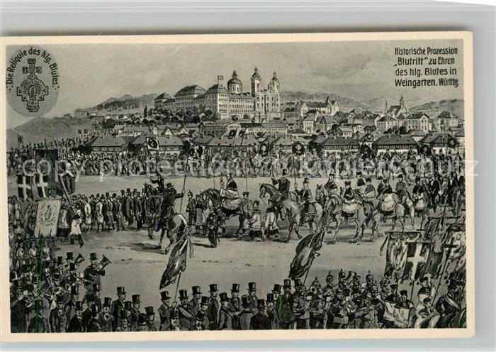 Weingarten Wuerttemberg Blutritt Prozession Kuenstlerkarte