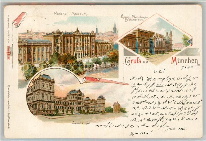 Muenchen Bayern Residenz Saalbau National Museum Akademie
