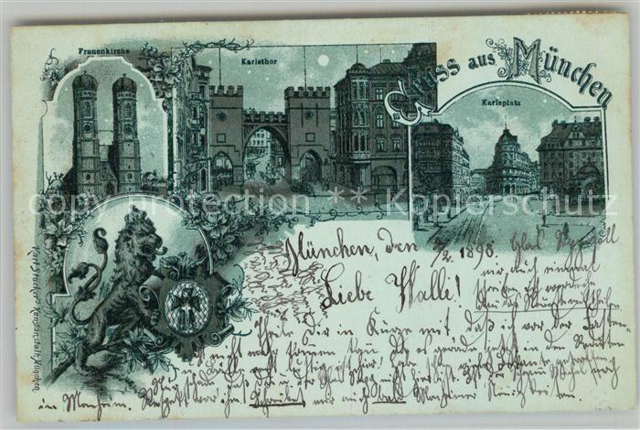 Muenchen Bayern Karlsplatz Karlstor Frauenkirche