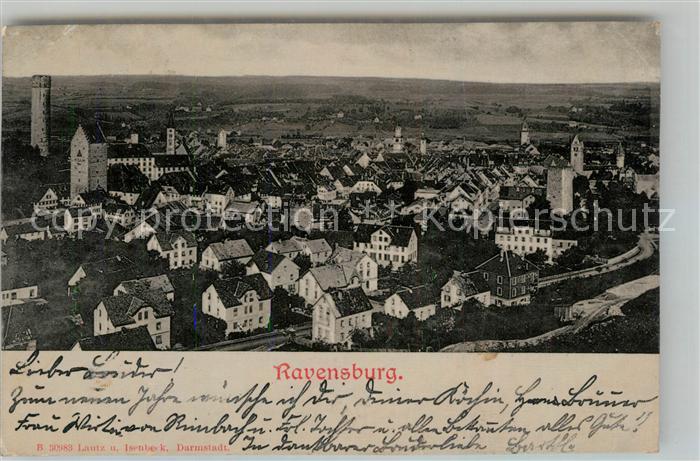 Ravensburg Wuerttemberg Panorama Mehlsack