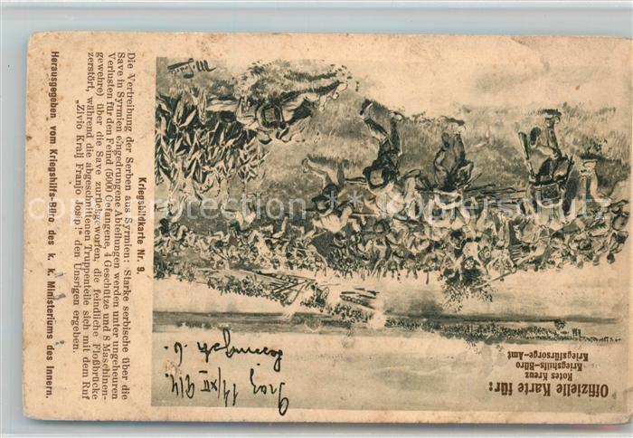 Belgrad Serbien Kriegsbildkarte Vertreibung der Serben aus Syrmien