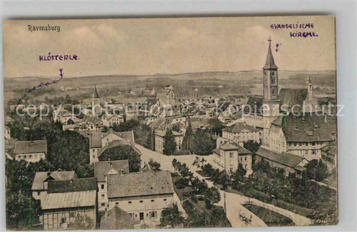 Ravensburg Wuerttemberg Kirche Panorama