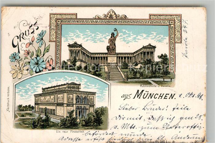 Muenchen Bayern Ruhmeshalle Bavaria Pinakothek