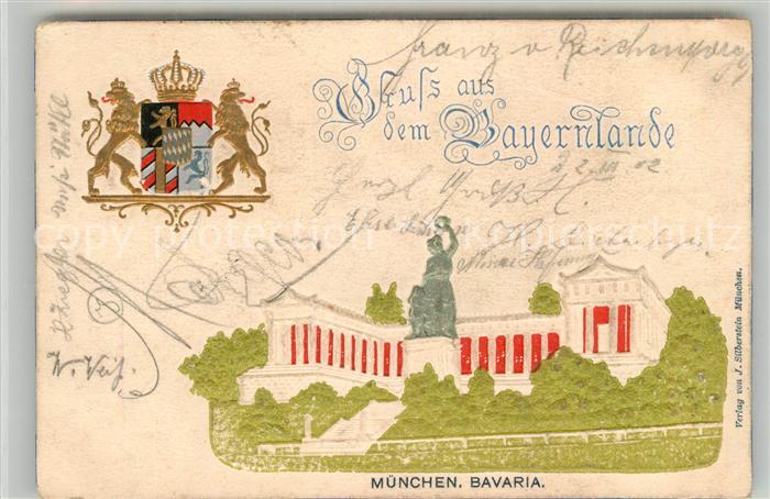 Muenchen Bayern Bavaria Ruhmeshalle Staatswappen