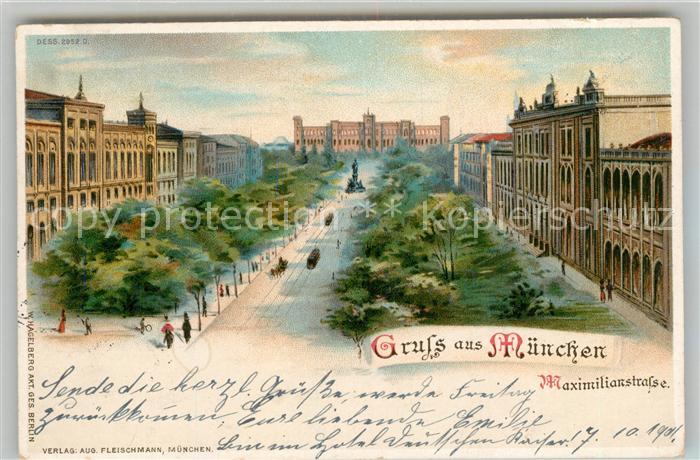Muenchen Bayern Maximiliansstrasse Maximilianeum