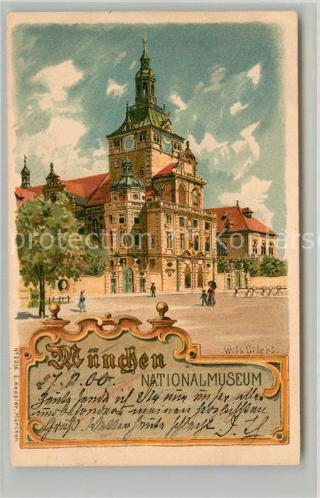 Muenchen Bayern Nationalmuseum Kuenstlerkarte Silers
