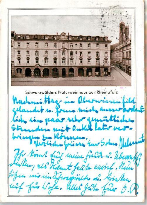 Muenchen Bayern Schwarzwaelders Naturweinhaus zur Rheinpfalz NZ4