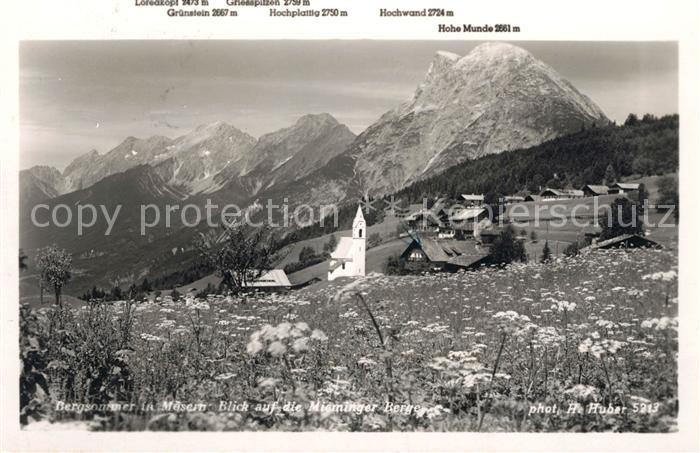 Moesern Blick auf die Mieminger Berge