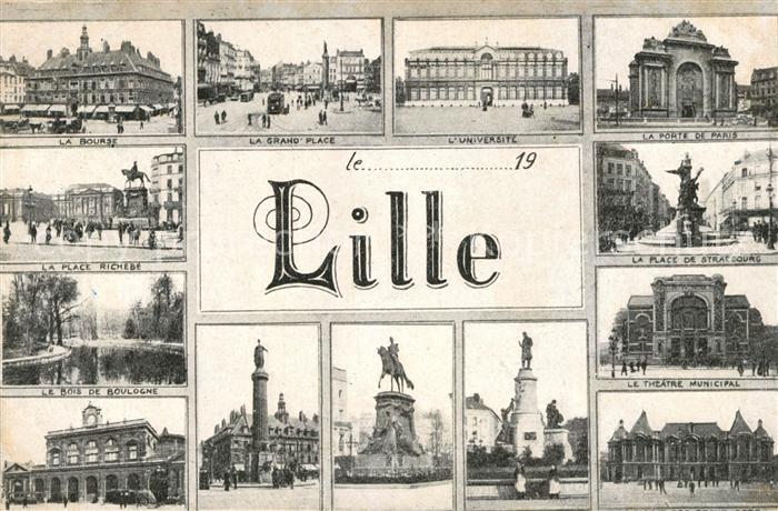 Lille Antwerpen La Bourse Grand Place Universite La Porte de Paris Place Richebe