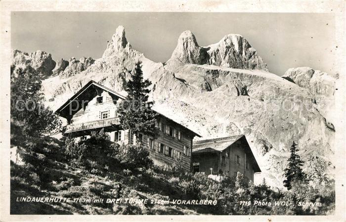 Lindauerhuette mit Drei Tuerme