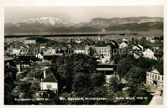 Wiener Neustadt mit Schneeberg Niederdonau und Hohe Wand