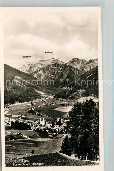 Steinach Brenner Tirol mit Habichtkopf und Kirchdach