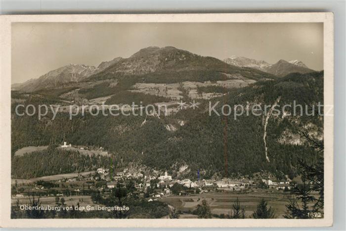 Oberdrauburg Kaernten Blick von der Gallbergstrasse