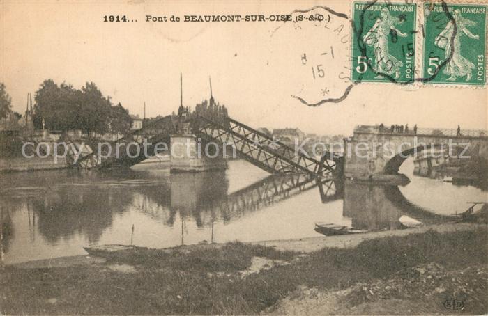 Beaumont-sur-Oise Pont détruit Zerstörte Brücke