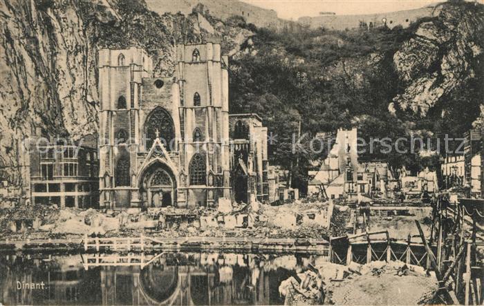 Dinant Wallonie Eglise Ruines de la Grande Guerre Truemmer 1. Weltkrieg