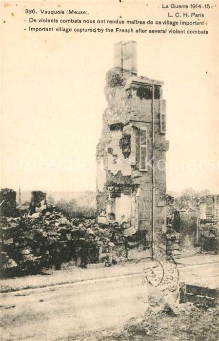 Vauquois Village détruit Grande Guerre 1914-1915 Truemmer 1. Weltkrieg