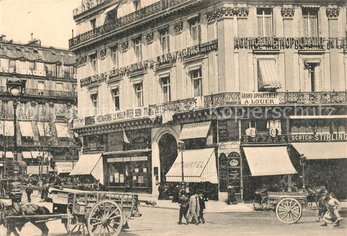 Paris Strassenszene Pferdewagen
