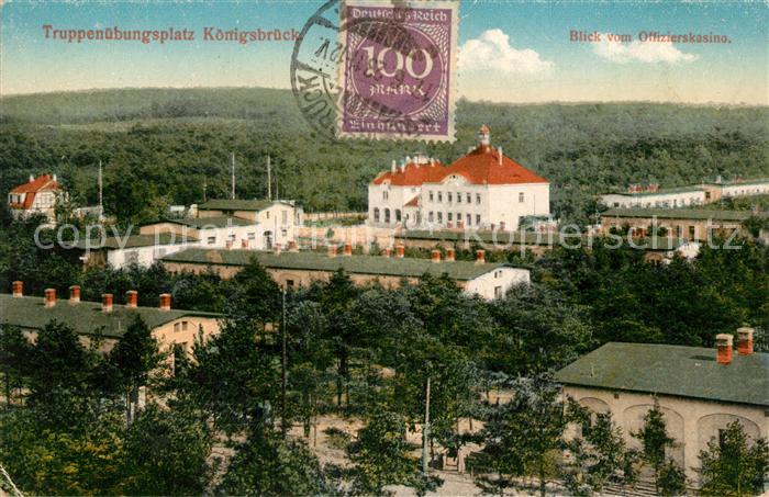 Koenigsbrueck Truppenuebungsplatz Blick vom Offizierskasino