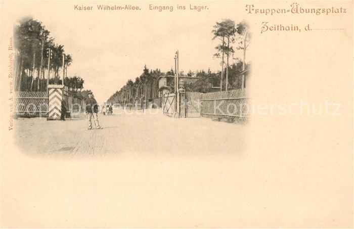 Zeithain Truppenuebungsplatz Kaiser Wilhelm Allee Eingang ins Lager
