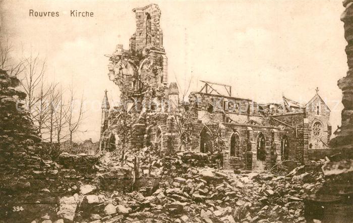 Rouvres-en-Woevre Zerstoerte Kirche Ruinen Truemmer 1. Weltkrieg