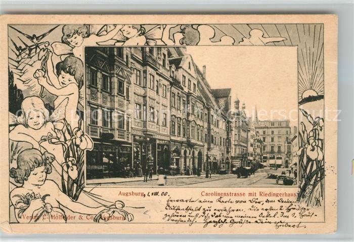 Augsburg Carolinenstrasse mit Riedingerhaus