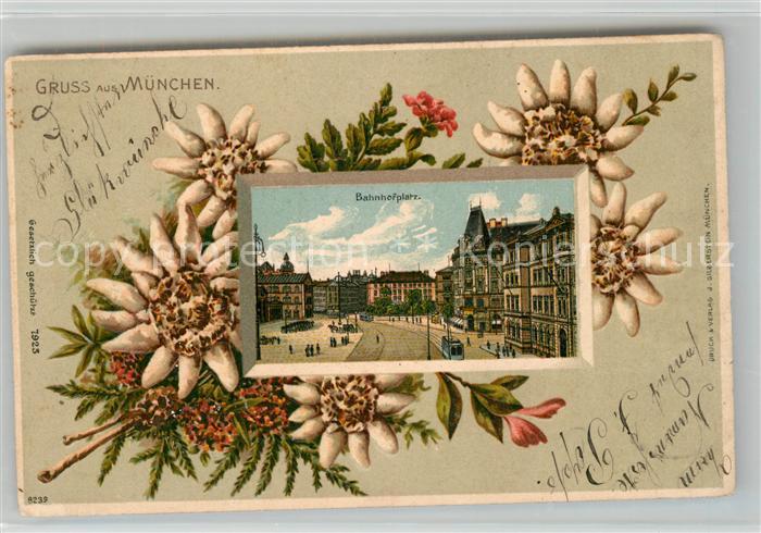 Muenchen Bayern Bahnhofsplatz Blumen