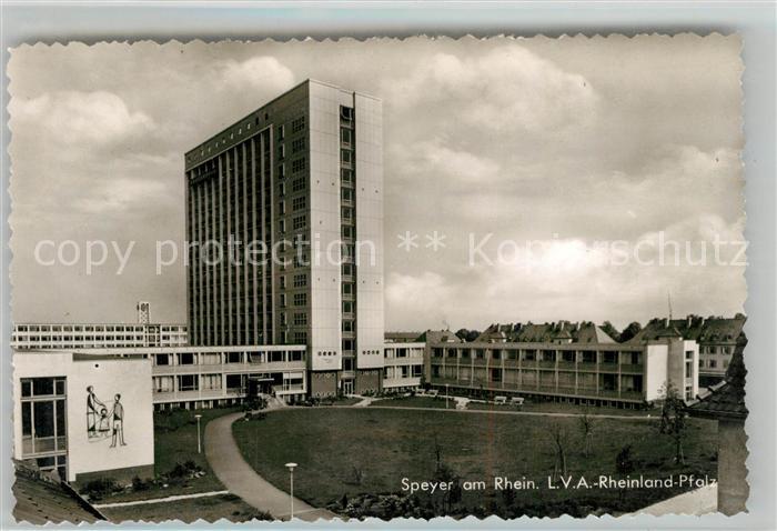 Speyer Rhein Hochhaus der LVA Rheinland Pfalz