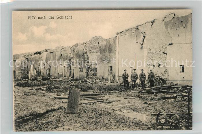 Fey Moselle nach der Schlacht Truemmer 1. Weltkrieg