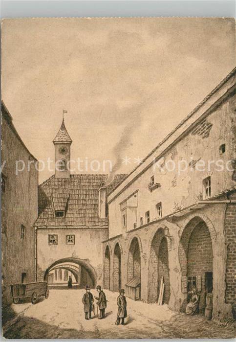 Muenchen Bayern Alte Stadtmauer nahe Kosttor anno 1850 aus Altmuenchner Kalender