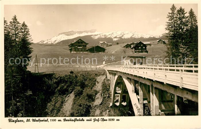 Riezlern Kleinwalsertal Vorarlberg Breitachbruecke mit Hochifen