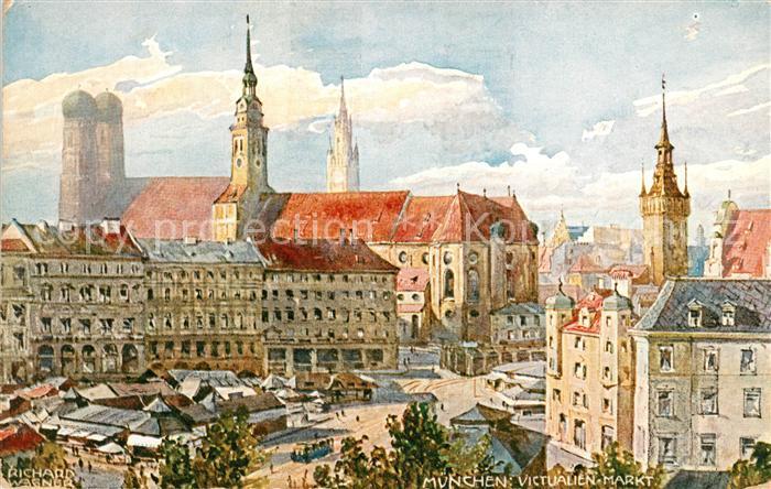 Wagner Richard Kuenstler München Victualien-Markt