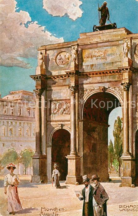 Wagner Richard Kuenstler München Siegestor