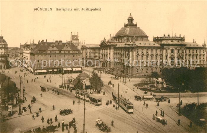 Strassenbahn München Karlsplatz Justizpalast